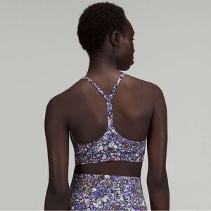 Lululemon Nulu Flow Y Bra/Purple Floral/Size 6